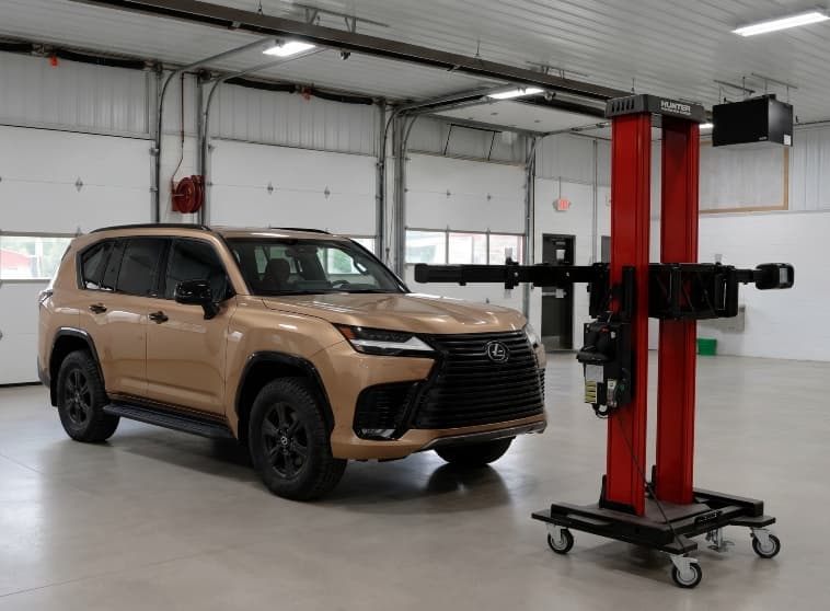 Lexus SUV getting ADAS repair at Heritage Collision Ann Arbor (1) Lexus-SUV-getting-ADAS-repair-at-Heritage-Collision-Ann-Arbor